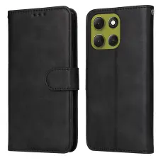  Motorola Moto G86 Power / G86 5G Fodral L&auml;der Svart