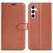  Samsung Galaxy A35 5G Fodral Läder Litchi Brun