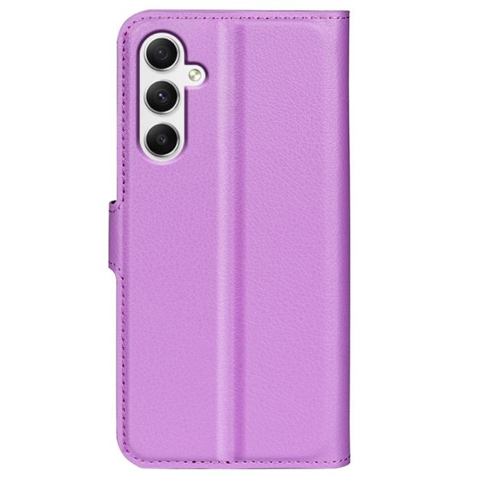 Bild 6,  Samsung Galaxy A35 5G Fodral Läder Litchi Lila