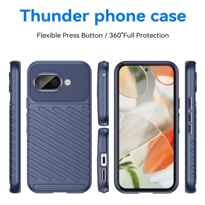 Bild 3,  Google Pixel 9a Skal Twill Textur Blå
