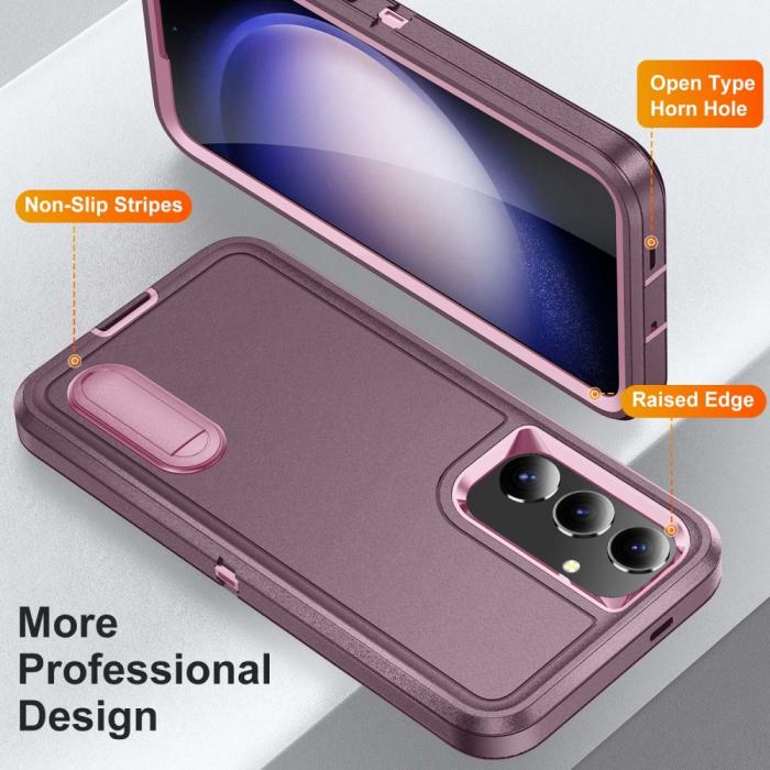 Bild 2,  Samsung Galaxy S25 Skal Extreme Hybrid Kickstand Lila/Rosa