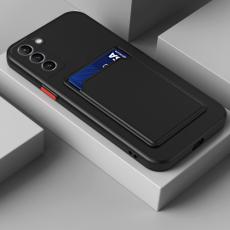  Samsung Galaxy S21 FE Skal Skin Touch Med Kortfack Svart