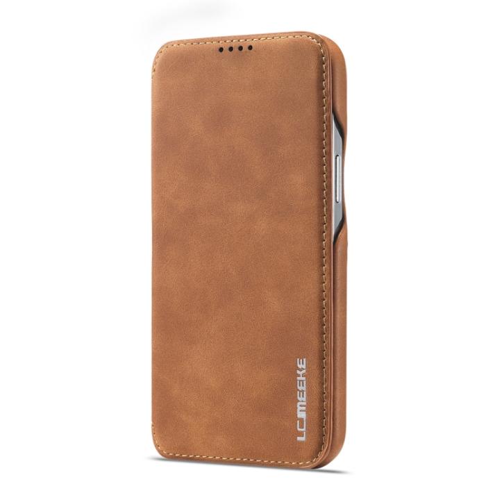 Bild 2, LC.IMEEKE LC.IMEEKE iPhone 14 Pro Fodral Slim Flip Brun