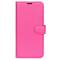  iPhone 15 Plus Fodral Litchi Textur Rosa