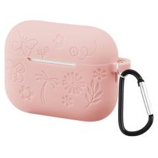  AirPods Pro 3 Skal Med Blommigt Tryck Silikon Rosa