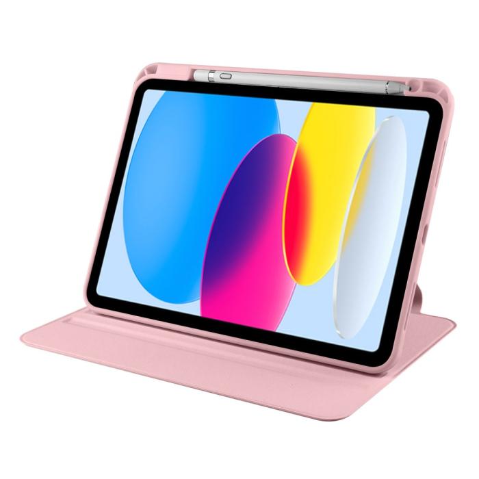Bild 2,  iPad Air 13 2026-2024 Fodral Hybrid Rotation Pennhållare Rosa