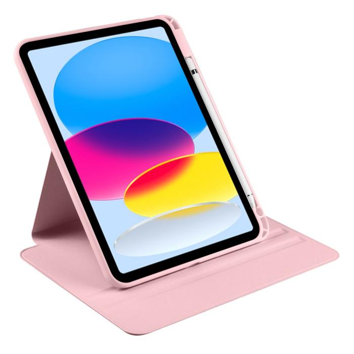 Bild 4,  iPad Air 13 2026-2024 Fodral Hybrid Rotation Pennhållare Rosa