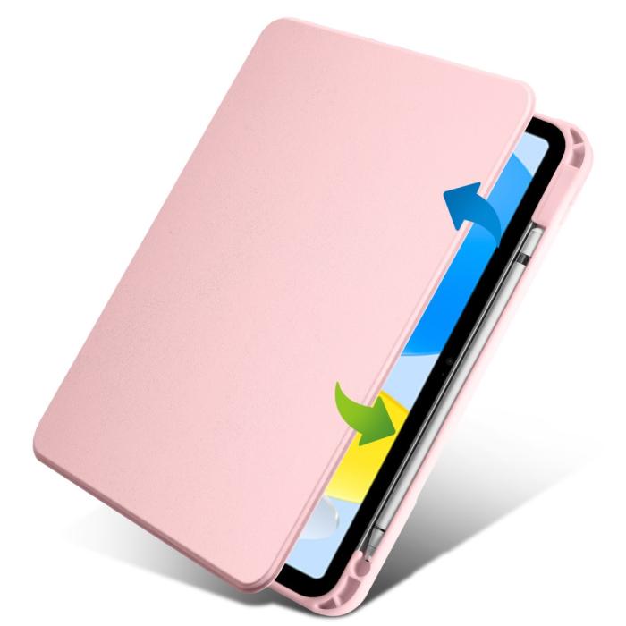 Bild 6,  iPad Air 13 2026-2024 Fodral Hybrid Rotation Pennhållare Rosa