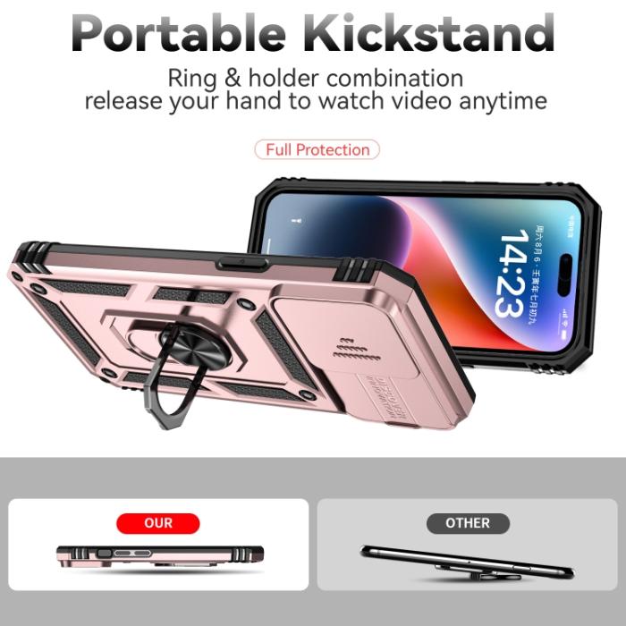 Bild 5,  iPhone 15 Pro Max Skal CamShield Armor Ring Roséguld