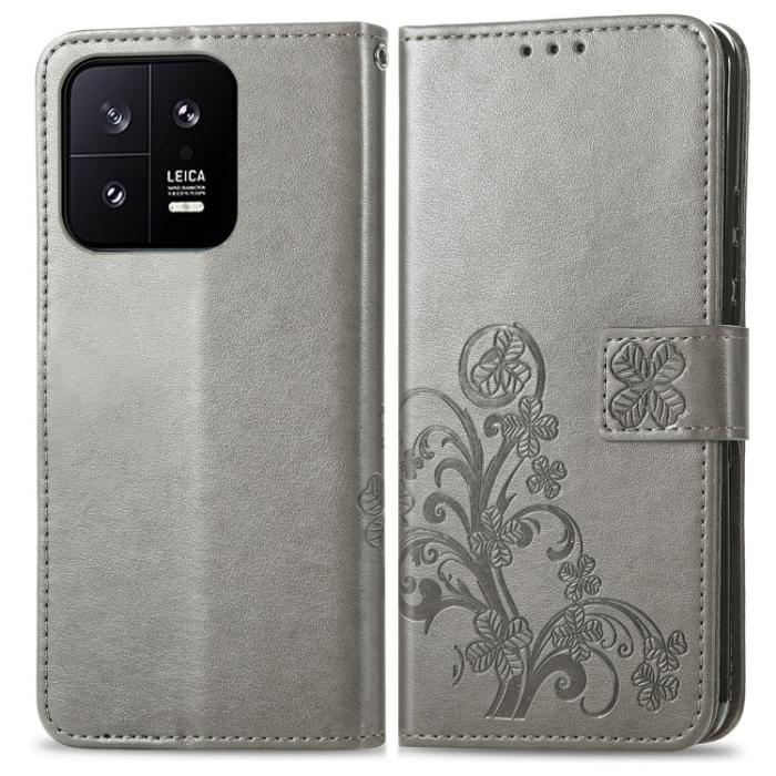 Bild 2,  Xiaomi 13 5G Fodral Med Blommigt Tryck Grå