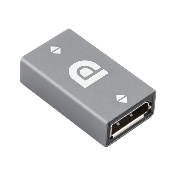Bild 2,  DisplayPort Hona till DisplayPort Hona Förlängning Adapter Grå