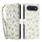  iPhone Air Fodral Rhombus Läder Blommor Vit
