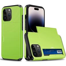  iPhone 14 Pro Max Skal Med Kortfack Gr&ouml;n