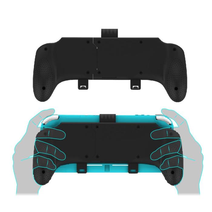 Bild 4, JYS JYS Nintendo Switch/Switch Lite 2in1 Infällbar Skyddsfodral Med Fäste Svart
