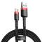 BASEUS Baseus Cafule 3m USB-C QC3.0 Laddningskabel - Svart/Röd