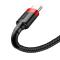 BASEUS Baseus Cafule 3m USB-C QC3.0 Laddningskabel - Svart/Röd