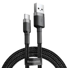 BASEUS Baseus Cafule 3m USB-C QC3.0 Laddningskabel - Svart/Gr&aring;