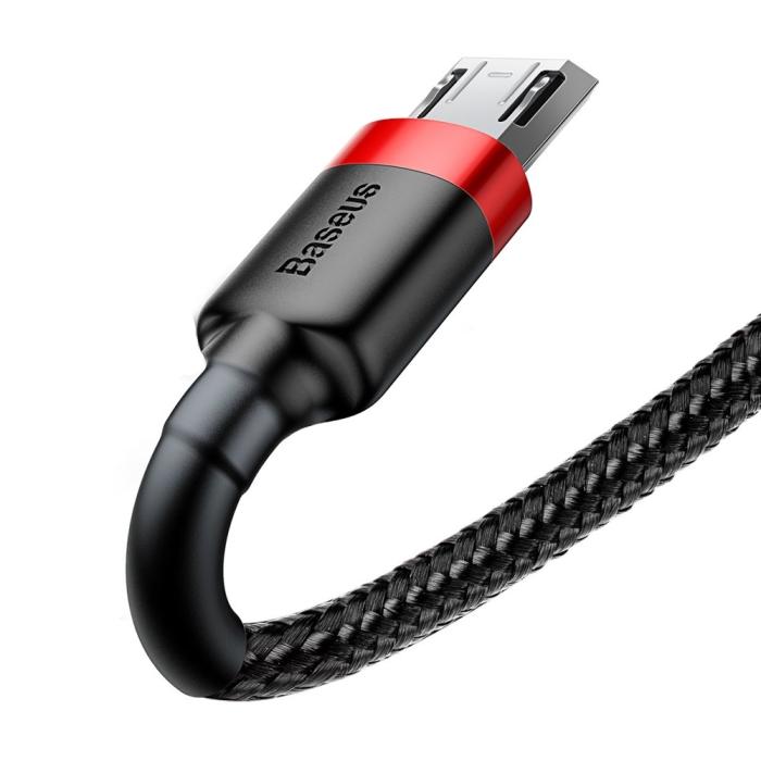 Bild 4, BASEUS Baseus Cafule 2m Micro USB QC3.0 Laddningskabel - Svart/Röd