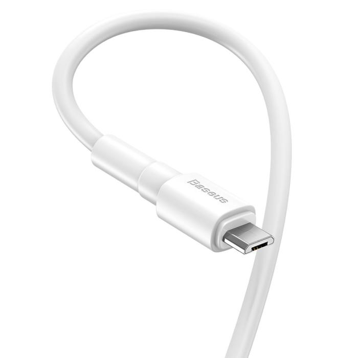 Bild 3, BASEUS Baseus 1m 2.4A Micro USB Laddningskabel - Vit
