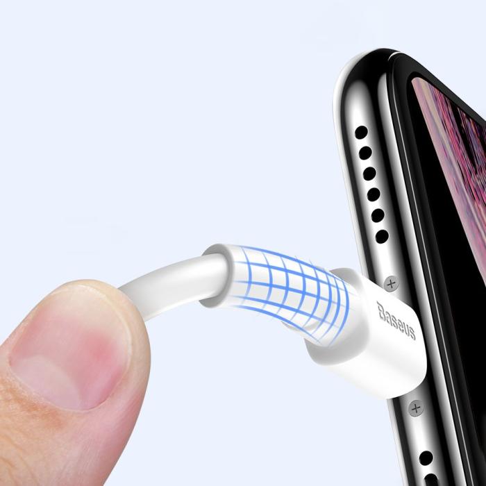 Bild 4, BASEUS Baseus 1m 2.4A Micro USB Laddningskabel - Vit