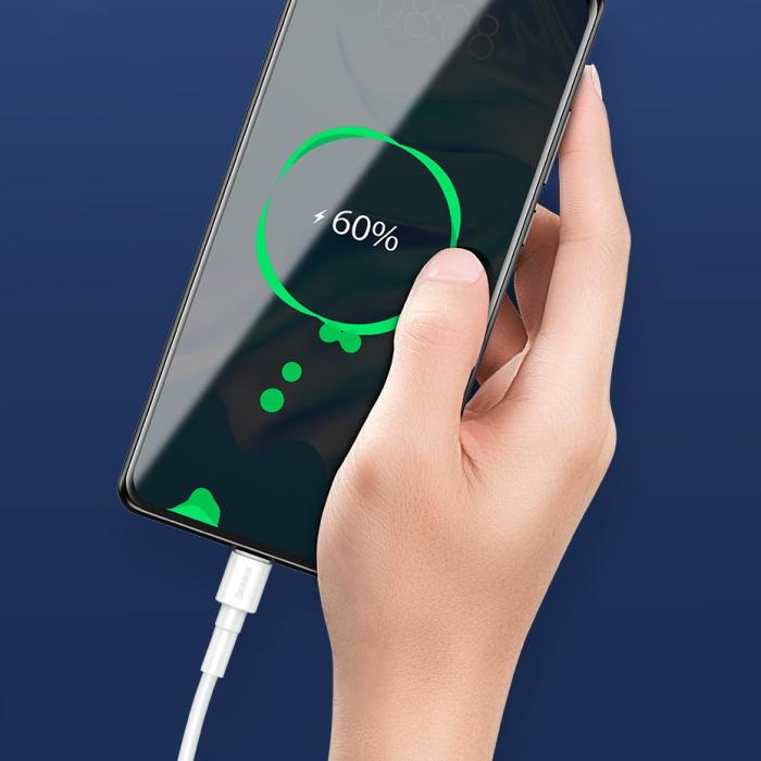 Bild 5, BASEUS Baseus 1m 2.4A Micro USB Laddningskabel - Vit