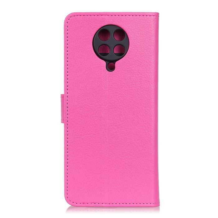 Bild 2,  Xiaomi Poco F2 Pro - Litchi Plånboksfodral - Rosa