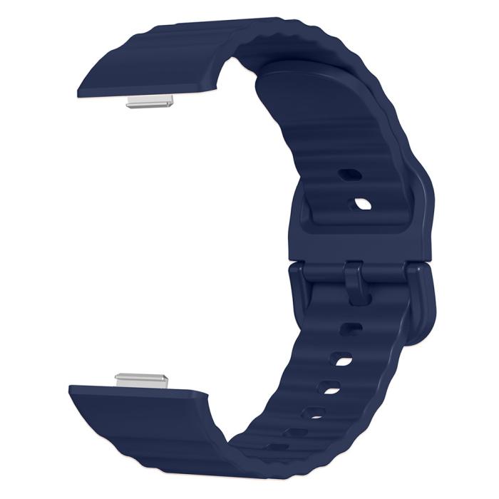 Bild 2, KALEBOL KALEBOL Huawei Watch Fit 4 Pro/4/3 Armband Wave Silikon Mörk Blå
