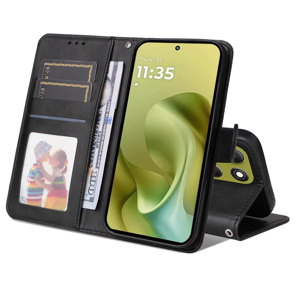  Motorola Moto G86 Power / G86 5G Fodral Läder Svart