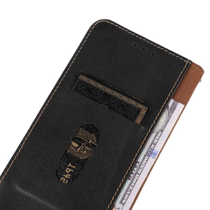 Bild 4, KHAZNEH KHAZNEH iPhone 15 Fodral RFID Flip Äkta Läder Svart