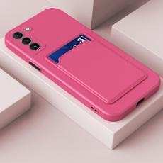  Samsung Galaxy S21 FE Skal Skin Touch Med Kortfack Rosa