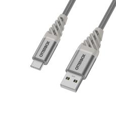 OtterBox OtterBox Premium 1m USB-C - USB-A Kabel Nylonfl&auml;tad Gr&aring;