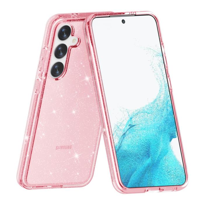 Bild 5,  Samsung Galaxy S24 Skal Sparkling Glitter Rosa