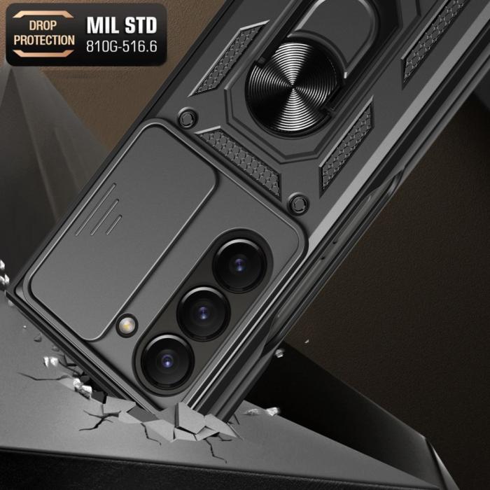Bild 4,  Galaxy Z Fold 6 Skal CamShield Hyrbid Ringskal Svart