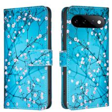  Google Pixel 11/11 Pro Fodral L&auml;der Med Tryck Blommor