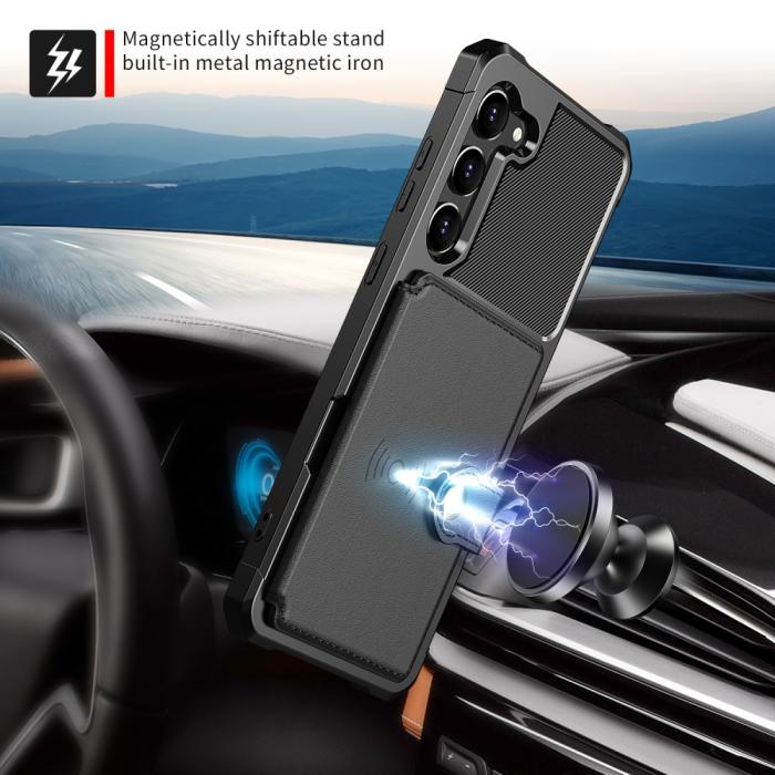 Bild 6,  Samsung Galaxy S23 Skal Med Magnetisk Plånbok Svart