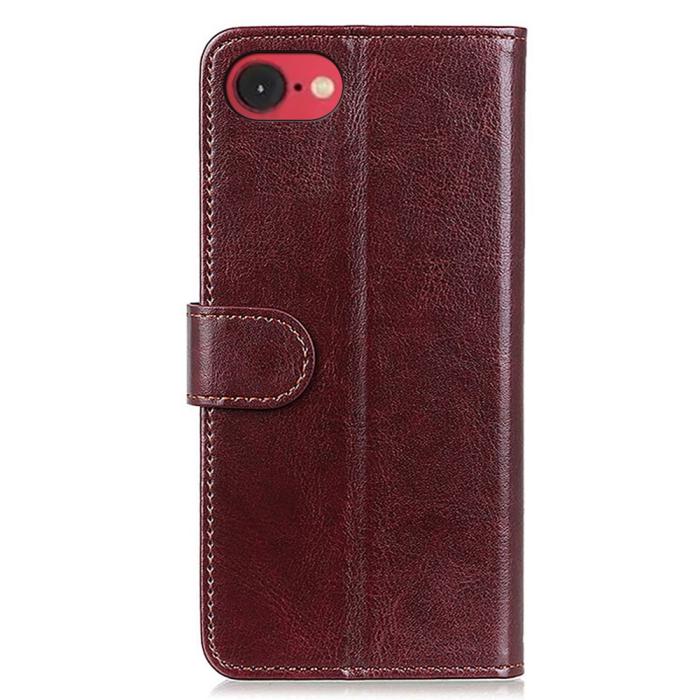 Bild 6,  iPhone 17e / 16e Fodral Crazy Horse Läder Brun