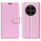  Honor Magic7 Pro Fodral Litchi Läder Ljus Rosa