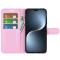  Honor Magic7 Pro Fodral Litchi Läder Ljus Rosa