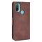  Motorola Moto E20 Fodral Med Avtagbart Kortfodral Brun