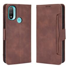  Motorola Moto E20 Fodral Med Avtagbart Kortfodral Brun
