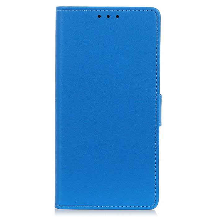 Bild 2,  Motorola Moto G51 Fodral Läder Blå