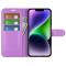  iPhone 15 Plus Fodral Litchi Textur Lila