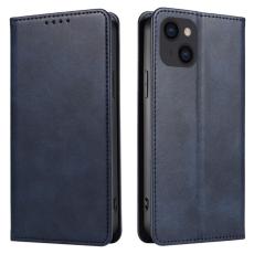  iPhone 15 Plus Fodral Flip L&auml;der Bl&aring;