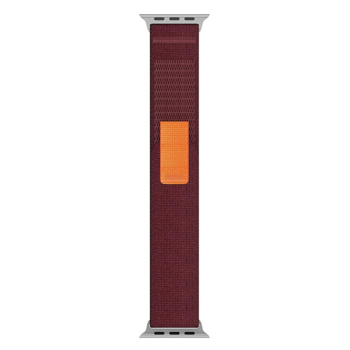 Bild 3, ColorPop Apple Watch 42/44/45/46/49 mm Armband Nylon Trail Loop Vinröd