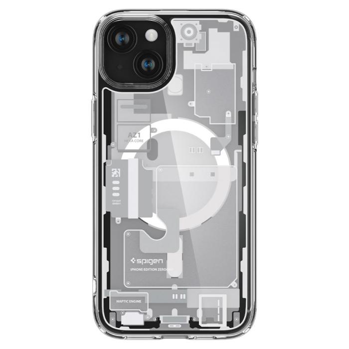 Bild 2, Spigen Spigen iPhone 15 Plus Skal MagSafe Ultra Hybrid Zero One White