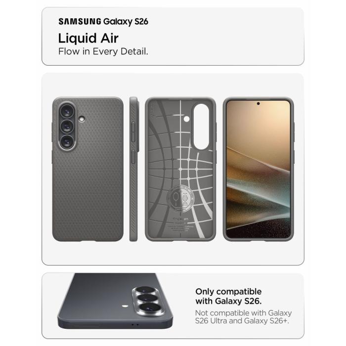 Bild 6, Spigen Spigen Samsung Galaxy S26 Skal Liquid Air Marble