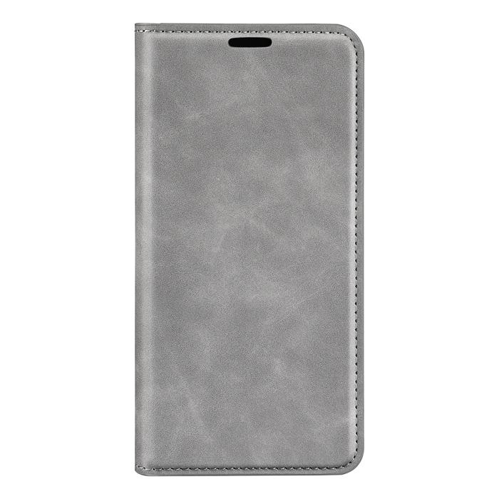 Bild 2,  Xiaomi Redmi 15 Fodral Skin Touch Läder Grå