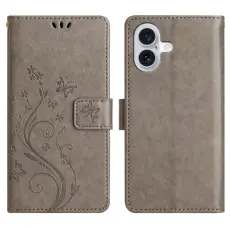  iPhone 17 Fodral Med Blommigt Tryck Gr&aring;