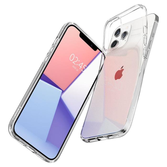 Bild 3, Spigen iPhone 12 / 12 Pro - Spigen Liquid Crystal Clear Skal