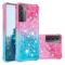  Samsung Galaxy S21 - Shockproof Quicksand Skal - Rosa/Blå